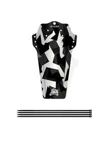 1set This Bicycle Accessory Features A Stylish Geometric Black-And-White Design, Offering Protection Against Mud And Water For Mountain Or Urban Bikes. Easy To Install With Included Zip Ties, It Keeps Your Bike And Clothing Clean During Rides.