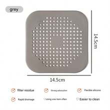 1/3pcs Drain Hair Catcher Filter, Sink Strainer, Suction Cup Drain Stopper, Bathtub Shower Floor Drain Cover, Silicone Kitchen Sink Plug, Easy Clean Durable Silicone Square Drain Cover, Anti-Clogging, Shower Drain Hair Catcher, Suitable For Bathroom Tub And Kitchen Sink, Bathroom Accessories