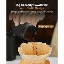 Manual Coffee GrinderHand Coffee Grinder With 30 Adjustable Settings CNC 420 Stainless Steel Espresso Conical BurrPortable MultiBearing Design For Pour Over French Press Moka Pots - Black - View 6