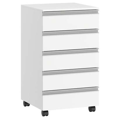 5-Drawer Mobile File Cabinet, Filing Cabinet With Lock And Wheels, Under Desk Storage, Fits A4, Legal, Letter, For Home, Office And School, 40 X 40 X