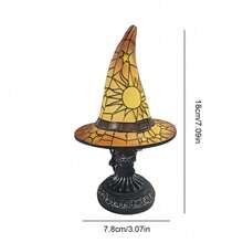 Witch Hat Lamp LED Creative Table Lamp USB Powered Resin Witch Hat Light Ornament For Living Room Home Bedroom Decoration - 黃色 - 查看 7