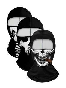 1件/2件装 男女通用 秋冬季骑行拉法帽，户外摩托车全脸面罩保暖帽，适合日常骑行、徒步、滑雪、旅行