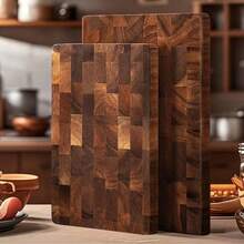 1 Tabla de cortar de madera de acacia empalma, esencial para la cocina de casa, madera sólida, con doble cara utilizable, tabla de cortar para la cocina