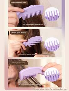 [Multifunctional Hair Trimming Product] 1pc Hair Trimmer For Home Use, Thinning And Shaping Adults, Women's Hair Trimming And Bangs Comb, 2-In-1 Scissors And Comb, Combs And Styles Hair Simultaneously, DIY Split End Trimming Comb - Precision Hair Clipper, Trims And Styles Split Ends, An Ideal Alternative To Hair Clippers - Multicolor - View 6