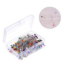 Set Of 100 Colored Pearly Glass Sewing Pins - Large Fastening Pins For DIY Bouquet Decoration, Crafts And Accessories