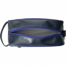 Men's Top Zip Vegan Leather Travel Toiletry Bag - RoyalBlue - View 5