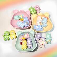 (Random 1PC)Care Bears Glowing Daily Life Series Blind Box - Kawaii Bear Head Figurine, Glow-In-The-Dark Collectible Trinket, Cute Cheer Bear/Funshine Bear Character Ornament, Soft PVC Acrylic Decor, Ideal Gift For Teens Adults Care Bears Fans, Desktop Home Decoration Accessory