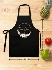 1pc Customized Kitchen Cooking Apron, Custom Profile/Name Print Apron - Personalized Cooking Apron, Custom Logo Apron, Chef Apron, Custom Name Apron, Gift For Bakers, BBQ Apron, Kitchen Apron, , Customize Apron Women, Custom Aprons With Logo, Customized Aprons With Pockets, Design Your Own Apron