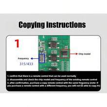 433MHz无线遥控器复制器，适用于伸缩式车库门/窗帘，4键学习型遥控器备用。采用智能学习技术，快速复制原遥控器信号。4个独立控制按钮设计，支持4个设备同时操作。433MHz稳定传输频率，确保信号可靠传输。 - 彩色 - 查看 7