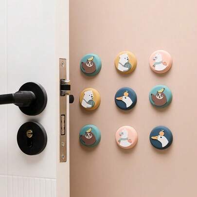 1pc Door Handle Anti-Collision Pad Door Sticker Home Door Behind The Bedside Refrigerator Door Bumper Door Stopper Wall Sticker Silicone Anti-Collision Artifact