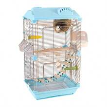 Bird Cage Doble Capa Grandes Jaula con accesorios de soporte para periquitos Pundlet Finches Parrots Budgie Azul - como en la foto - Ver 6