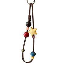 Cordón para teléfono con cuentas de moda, estilo estrella, tejido a mano, anti-pérdida, cadena para el cuello del teléfono, accesorio DIY para llavero - Multicolor - Ver 7