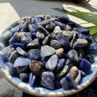 0.22 Lb Premium Natural Blue Veined Stone, Suitable For Home Decor, Aquarium Rocks, Fountains, Office Decor, Vase Fillers And Plant Beds, Collectibles, Gift Giving