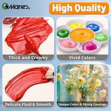 Marie's Artist Grade Gouache Paint Set,12/18/24/36 Colors And 1pc Paintbrush, Vibrant Colors And Multi-Purpose For Highly Pigmented, Gouache Paints For Canvas, DIY Projects, Paper, Crafts, Professional Art Supplies For Artists, Hobbyist & Adults In Thanksgiving & Christmas And More(5ml Each Tube) - one-size - View 3