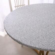 Walrus Round Vinyl Tablecloth Elastic Edge Flannel Backed Table Cover Grey 142 Cm Round - Grey - View 5