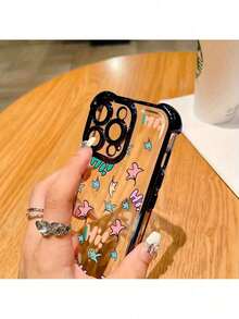 Custodia per telefono classica e popolare per iPhone 17 16 15 14 13 12 11 Pro Max X XR XS Max Plus, trasparente, morbida, resistente agli urti - nero - Visualizzare 4