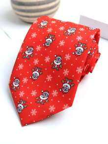 1pc Unisex Christmas Necktie, Suitable For Casual, Street, Daily, Party, Gift - Multicolor - View 10