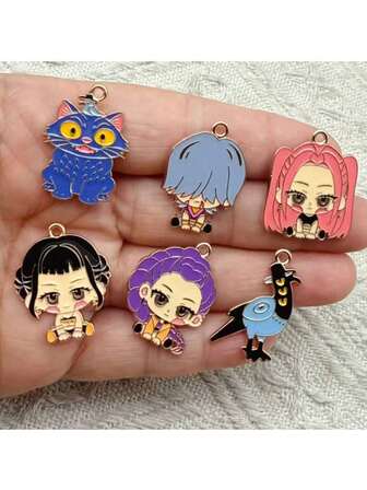 卡通动漫人物形象 KPOPPP 吊坠饰品 耳环 项链 钥匙链 装饰道具 节日派对小礼物 收藏玩具