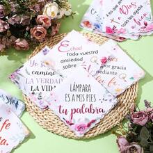 Pauelos florales espaoles a granel para mujeres Dios bendiga usted pauelo inspirador versculo bblico regalos cristianos - 20 - Ver 4
