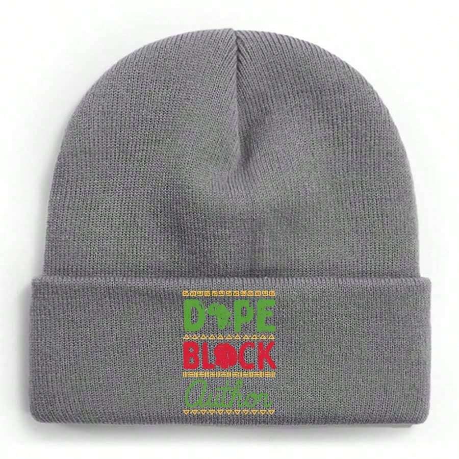 Dope Black Author Winter Beanie For Men Women Soft Warm Knit Hat Ski Stocking Cuffed Cap - Xám - Xem 1