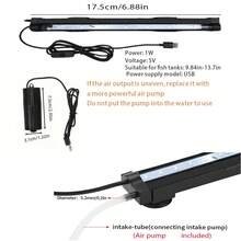 Đèn bể cá chìm có bơm oxy, đèn LED bong bóng khí bể cá có bơm khí, thanh đèn bể cá đổi màu RGB, tường bong bóng đèn bể cá, đĩa đá sủi bọt bể cá, bong bóng bể cá có đèn LED đổi màu tự động - Nhiều màu - Xem 15