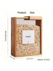 1pc Wooden Food Storage Containers, Pantry Organization, Acrylic Kitchen Canisters, Grain Storage, Dry Food Containers, Kitchen Storage Jars, Rice Storage Container, Flour Storage Container, Pantry Storage Bins, Clear Acrylic Bins, Wooden Organization, Kitchen Essentials, Modern Farmhouse Pantry, Bulk Food Storage, Meal Prep Containers, Hermetic Food Keeper, Kitchen Countertop Storage, Transparent Food Bins, Household Organization, Kitchen Gadgets,Protein Powder Storage, Coffee Storage - trong suốt - Xem 8