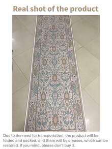 这款优雅图案长条地毯，适用于玄关、洗衣房、卧室、厨房等场所的硬木地板。它也非常适合室内装饰，为家居增添四季皆宜的点缀。这款时尚长条地毯可水洗且防滑，是走廊地毯或客厅地毯的理想之选。颜色主要为奶油色、浅蓝色和柔和的米色调，是家居装饰和厨房装饰的理想之选。 - 彩色 - 查看 2