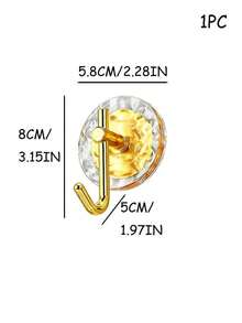 1 قطعة/3 قطع/5 قطع خطاف ذهبي/فضي، خطاف حمام، خطاف بدون ثقب، خطاف ديكوري للحمام، مناسب لمناشف، مناشف الاستحمام، كرات الاستحمام، قلائد، ساعات، يمكن استخدامه في الحمام، غرفة النوم، المكتب، غرفة المعيشة. - متعدد الألوان - مشاهدة 13