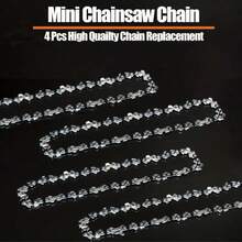 4pcs 6-Inch Replacement Saw Chain, Durable Chain For Handheld Portable Chainsaws, Suitable For Trimming Wood, Gardening, 6-Inch - Black - View 6