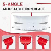 29 X 18in-Handle Snow Plow With Inflatable Wheels Heavy Duty - 1 - View 5