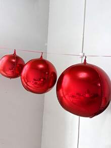 5个巨型红色铝箔气球 - 60/50/32/22英寸可重复使用金属箔气球,反光表面,适用于婚礼、生日、母亲节、派对装饰、活动装饰、情人节、节日装饰,易于安装,最适合情人节 - 紅色 - 查看 10