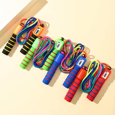 1 Stück 2,7m Springseil mit Gummigriff, geeignet für Fitness-Tests, Erwachsenen-Fitness zum Abnehmen, langanhaltend, unverzichtbar für Schülertraining, Sportunterricht