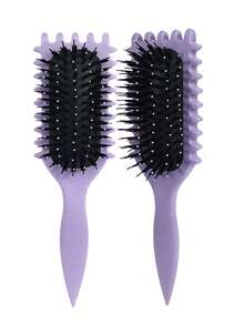 波浪造型梳 - 有助于打造波浪发型，柔软的垫圈设计可减少毛躁和断裂，男女皆宜