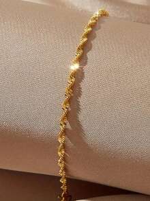 A New Light Luxury Temperament Stainless Steel Water Wave Chain Niche Design All-Matching Women's Bracelet