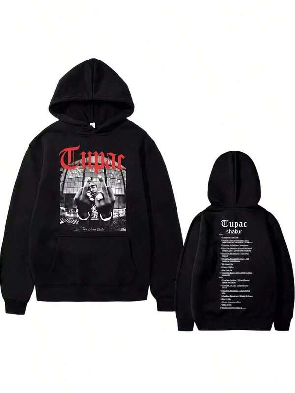 Tupacs 2pacs Hoodie Men's And Women's Sweatshirts Printed Streetwear-Hop Style Autumn And Winter Fashion-Hop Top Clothes 6SWE