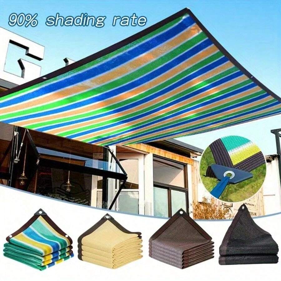 Patio-Specific Sunshade Net: A Sunshade Net Specially Designed For Modern Patio Life. It Is Made Of Dense Material, Which Can Effectively Filter Strong Sunlight And Protect Floors And Furniture. This Outdoor Sunshade Net Is The Key To Improving Patio Comfort And Also A Beautiful Decorative Sunshade Net. - Multicolor - View 1