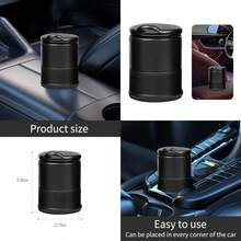 1 Pcs Car Ashtray Flame-Retardant Abs Plastic Car Ashtray With Lid Cigarette Ashtray Cup Holder For Most Car.Black-Liuruisongdediana
