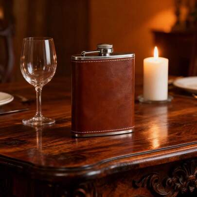 8oz Portable Pocket Hip Flask Outdoor Travel 240ml Stainless Steel Flask Whiskey Drink Alcohol Flasks Can Be Used For Drinking Water, Coffee, Milk, Beverages, Etc., Suitable For Travel, Parties, Weddings, Outdoor ,Birthday Party, Gifts For Friends, Gifts For Boyfriends, Gifts For Fathers, Christmas Gifts, New Year Gifts,Valentine's Day Gift,Father's Day Gift,Great Surprise Gift