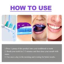 OUHOE Purple And White Toothpaste For Daily Gentle Teeth Care Cleaning And Refreshing Care Teeth Cleanliness And Care Purple Teeth Whitening Toothpaste Remove Plaque Stains Cleaning Oral Hygiene Dental Bleach Tools Fresh Breath Beauty Health - 紫色 - 查看 11