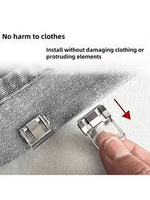Shorten The Pants Legs With Invisible Fixing Clips, Prevent Dragging At The Pant Legs, Hide The Buckle Leg Closure Device Without Seams, And Prevent The Pants Legs From Dragging On The Ground With Rolled Edge Buckles - Khuy măng sét nam - Xem 4