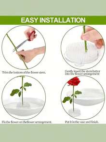 1pc Clear Plastic Flower Frog Holders, Plastic Flower Frog Flower Pins Floral Frog, Durable Lightweight Flower Arrangement Fixing Tools, Arrangements Vase Japanese Floral Arrangement Pin Frog Holder For Plant Decoration, Party/Wedding Dec Gifts Birthday Graduation Home Decor Room Decor Flower Vase Glass Vase