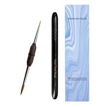 1pc Squirrel Hair & 1pc Purple Mink Hair Professional Watercolor Portable Painting Brushes, Art Supplies For Watercolor, Acrylic, Gouache, Oil Painting And Crafts - High Quality Art Brushes For Artists Who Value Tool Quality And Comfort - one-size - View 2