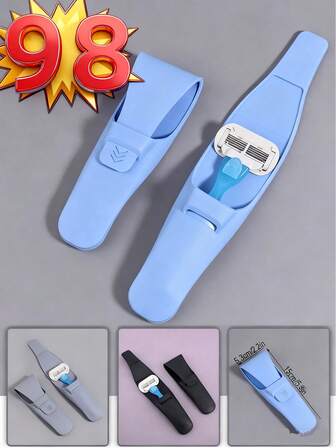 1/2/4 pièces Étui de rasoir de voyage en silicone, sac de rangement portable pour rasoir de voyage d'extérieur et d'affaires (rasoir non inclus)