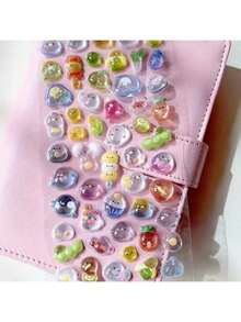 Wiederverwendbare 3D Harz Aufkleber - gemischte Farben, selbstklebende DIY Bastelaufkleber für Kunst & Handwerk