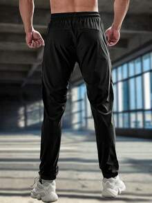 1pc Men's Sports Jogger Pants, Drawstring Waist, Suitable For Spring And Summer