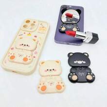 1pc Purchases Creative Cartoon Animal Phone Stands, Flip Mirror Stands, Adhesive Phone Case Back Stickers, 360° Rotating And Folding Cartoon Desktop Stands Compatible With IPhone, Android Phone, Gift For Birthday, Family, Friends, For Summer Bathroom Kitchen Gifts Birthday Phone Holder Phone Accessories Strong Load-Bearing - Multicolor - View 7