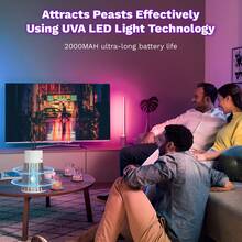 2pcs Insect Killer, Mosquito Killer, Flytrap Mosquito Killer Lamp Silent Electronic Insect Killer - Home, Indoor Killing Mosquitoes, Flies, Mosquito Killer And Flytrap For Gardens And Terraces, ABS Plastic Case - 白色 - 查看 7