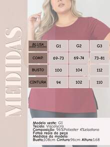 Women's Plus Size Blouse Over Leggings, Butt Coverage T-Shirt, Basic Casual Gym Shirt - Red - View 5