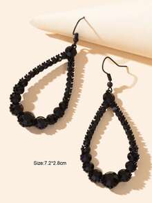 Rhinestone Water Drop Earrings