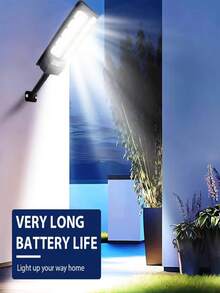 1pc Or 2pcs Ultra Bright Solar-Powered Outdoor Lights With Remote Control & Motion Sensor, Weatherproof Heavy-Duty Plastic Construction, Outdoor Wall/Path/Flood Lights With Dimmable Brightness, Easy Installation For Driveway, Garden, Garage, Patio, Villa - Black/White, Energy-Efficient Solar Lighting System With Detachable Panels, Solar Sensor Light, Garden Lighting Solar, Solar Wall Lamp, Fence Solar Light, Solar Fence Light - Đèn đường năng lượng mặt trời ngoài trời - Xem 2